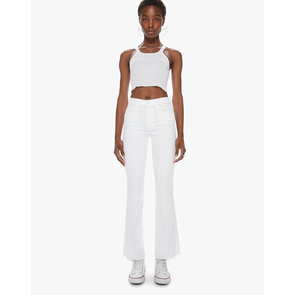 Mother Denim The Weekender Fray White (Fairest Of Them All ) Size 27 $218